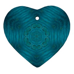Spiritual Sun Is Raising Over The Peace Of Mind Sea Ornament (heart) by pepitasart