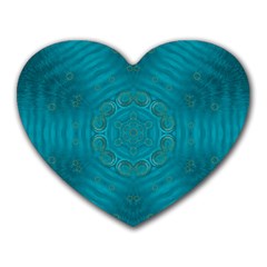 Spiritual Sun Is Raising Over The Peace Of Mind Sea Heart Mousepads by pepitasart