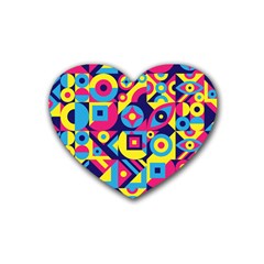 Doodle Pattern Heart Coaster (4 Pack)  by designsbymallika