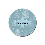 blue xmas Drink Coaster (Round) Front