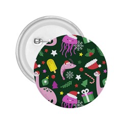 Colorful Funny Christmas Pattern 2 25  Buttons by Vaneshart