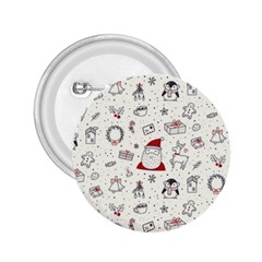 Cute Christmas Doodles Seamless Pattern 2 25  Buttons by Vaneshart