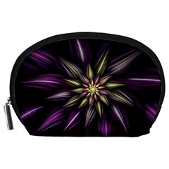Fractal Flower Floral Abstract Accessory Pouch (large) by HermanTelo