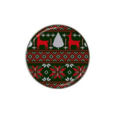 Christmas Pattern Knitted Design Hat Clip Ball Marker (4 Pack) by Vaneshart