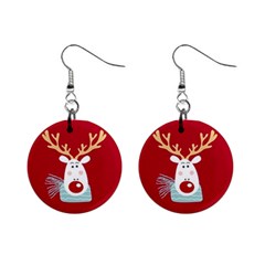 Xmas Deer Mini Button Earrings by xmasyancow