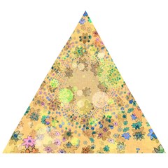 Flowers Color Colorful Watercolour Wooden Puzzle Triangle by HermanTelo