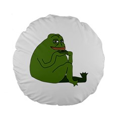 Groyper Pepe The Frog Original Funny Kekistan Meme  Standard 15  Premium Round Cushions by snek