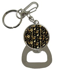 Golden Christmas Pattern Collection Bottle Opener Key Chain by Vaneshart