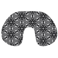 Black And White Pattern Travel Neck Pillow by HermanTelo