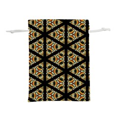 Pattern Stained Glass Triangles Lightweight Drawstring Pouch (l) by HermanTelo