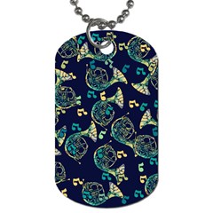 French Horn Dog Tag (one Side) by BubbSnugg