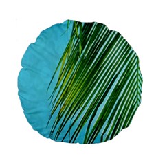 Tropical Palm Standard 15  Premium Round Cushions by TheLazyPineapple