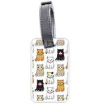 Cat Kitten Seamless Pattern Luggage Tag (one side) Front
