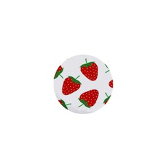 Seamless Pattern Fresh Strawberry 1  Mini Magnets by Wegoenart