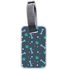 Bons Foot Prints Pattern Background Luggage Tag (two Sides) by Vaneshart
