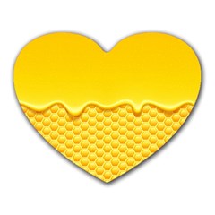 Sweet Honey Drips With Honeycomb Heart Mousepads by Vaneshart