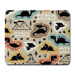 Seamless Pattern With Dinosaurs Silhouette Large Mousepads Front