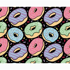 Colorful Donut Seamless Pattern On Black Vector Canvas 16  X 20  by Sobalvarro
