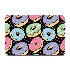 Colorful Donut Seamless Pattern On Black Vector Plate Mats by Sobalvarro