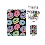 Colorful Donut Seamless Pattern On Black Vector Playing Cards 54 Designs (Mini) Front - Diamond10