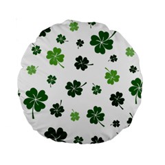 St Patricks Day Pattern Standard 15  Premium Round Cushions by Valentinaart