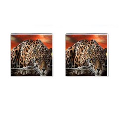 Nature With Tiger Cufflinks (square) by Sparkle