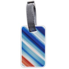 Blue White Luggage Tag (one Side) by Sparkle