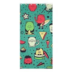Seamless Pattern With Funny Monsters Cartoon Hand Drawn Characters Unusual Creatures Shower Curtain 36  X 72  (stall)  by Vaneshart