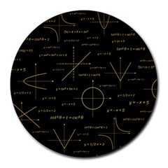 Abstract Math Pattern Round Mousepads by Vaneshart