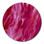 Lesbian Pride Abstract Smokey Shapes Round Mousepads Front