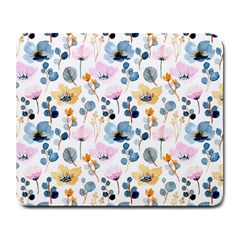 Watercolor Floral Seamless Pattern Large Mousepads by TastefulDesigns