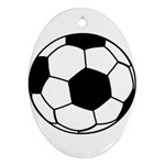 Soccer Lovers Gift Oval Ornament (Two Sides) Back