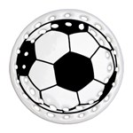 Soccer Lovers Gift Round Filigree Ornament (Two Sides) Front