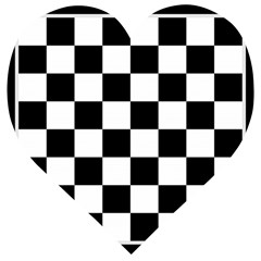 Chess Board Background Design Wooden Puzzle Heart by Vaneshart