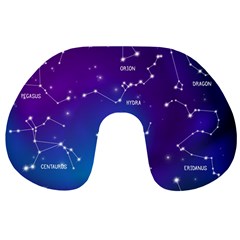 Realistic-night-sky-poster-with-constellations Travel Neck Pillow by Vaneshart