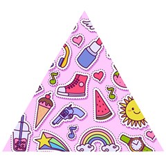 Fashion Patch Set Wooden Puzzle Triangle by Vaneshart
