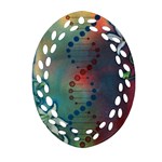 Flower Dna Oval Filigree Ornament (Two Sides) Front