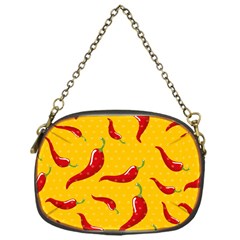 Chili Vegetable Pattern Background Chain Purse (one Side) by BangZart