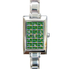 Game Over Karate And Gaming - Pixel Martial Arts Rectangle Italian Charm Watch by DinzDas