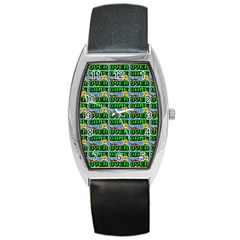 Game Over Karate And Gaming - Pixel Martial Arts Barrel Style Metal Watch by DinzDas