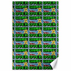 Game Over Karate And Gaming - Pixel Martial Arts Canvas 24  X 36  by DinzDas