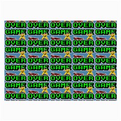 Game Over Karate And Gaming - Pixel Martial Arts Large Glasses Cloth (2 Sides) by DinzDas