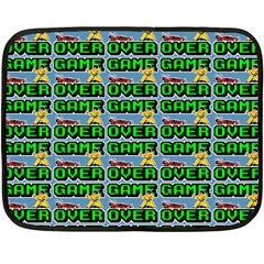 Game Over Karate And Gaming - Pixel Martial Arts Double Sided Fleece Blanket (mini)  by DinzDas