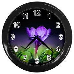 Flower Wall Clock (black) by Sparkle