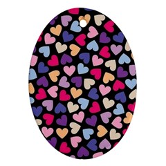 Colorful Love Oval Ornament (two Sides) by Sparkle