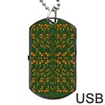 Sakura Tulips Giving Fruit In The Festive Temple Forest Dog Tag USB Flash (One Side) Front
