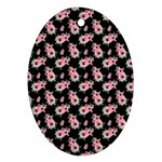 Floral Print Ornament (Oval) Front