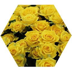 Yellow Roses Wooden Puzzle Hexagon by Sparkle
