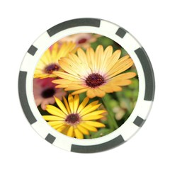 Yellow Flowers Poker Chip Card Guard (10 Pack) by Sparkle
