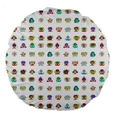 All The Aliens Teeny Large 18  Premium Flano Round Cushions by ArtByAng